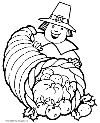 400x490 Thanksgiving Coloring Pages, Sheets And Pictures