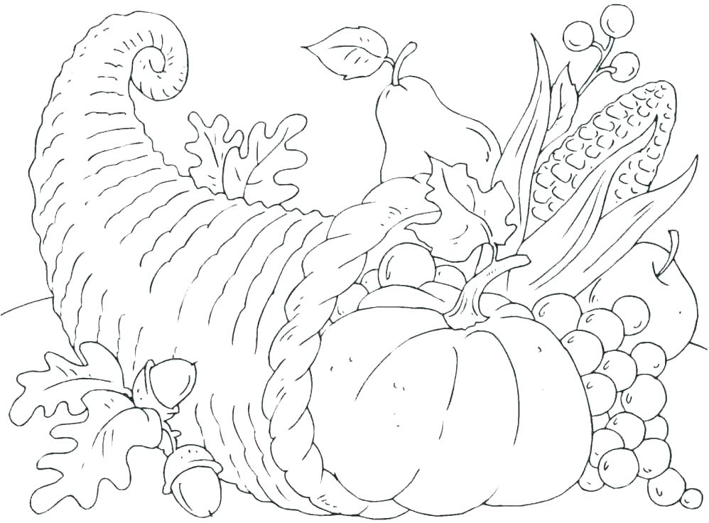 998x736 Thanksgiving Coloring Pages For Kindergarten