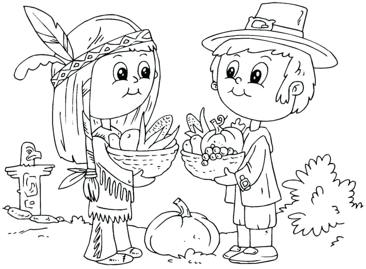 1186x872 Free Thanksgiving Coloring Pages For Sunday School Printable