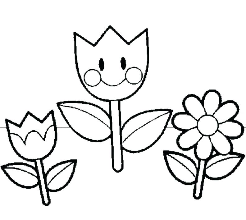 Easy Coloring Pages For Preschoolers Drawings Of Spring Flowers 792x708 Easy Coloring Pages For Preschoolers Drawings Of Spring Flowers