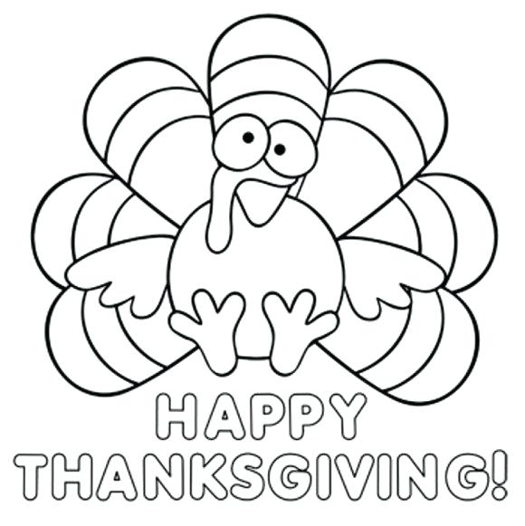 580x581 Thanksgiving Turkey Coloring Pages With Turkey Thanksgiving
