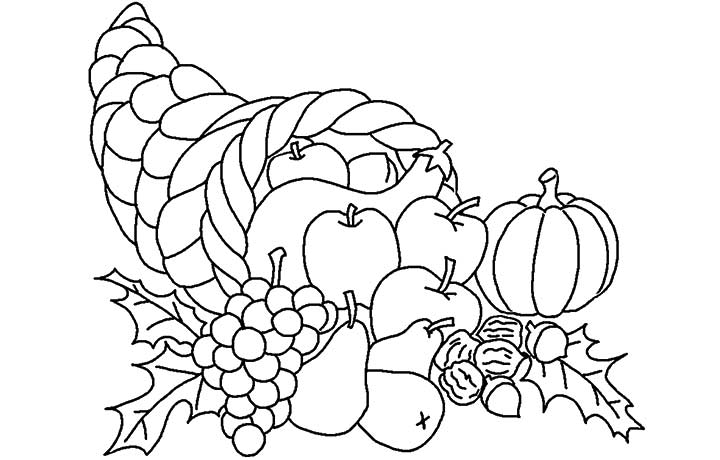 Cornucopia Coloring Pages To Color 720x460 Cornucopia Coloring Pages To Color
