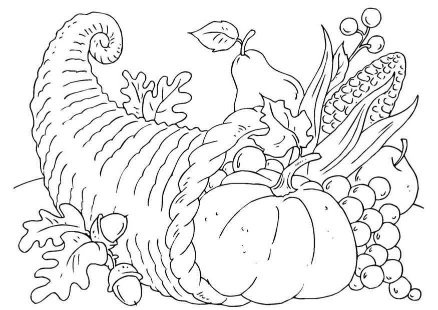 Coloring Page Thanksgiving Basket 875x620 Coloring Page Thanksgiving Basket