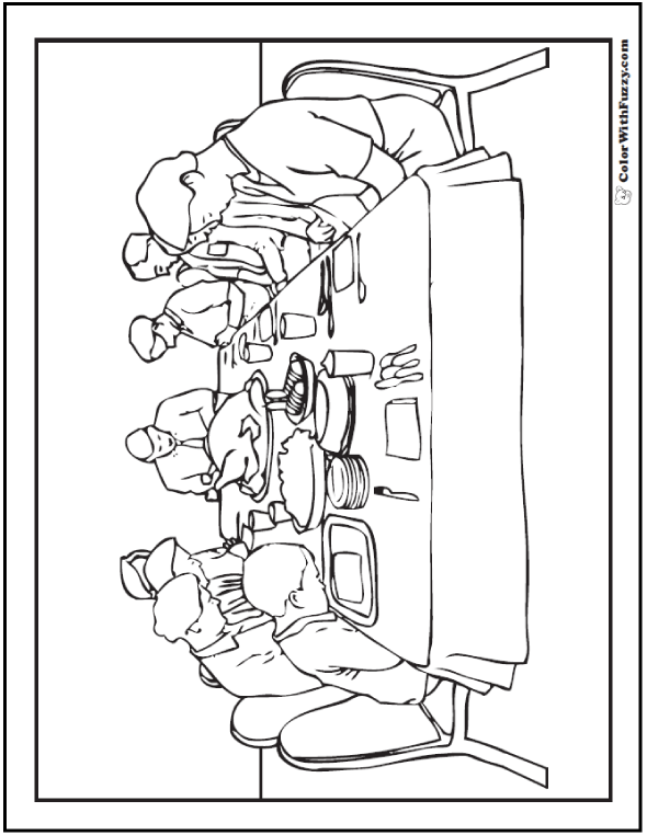 Thanksgiving Day Coloring Pages
