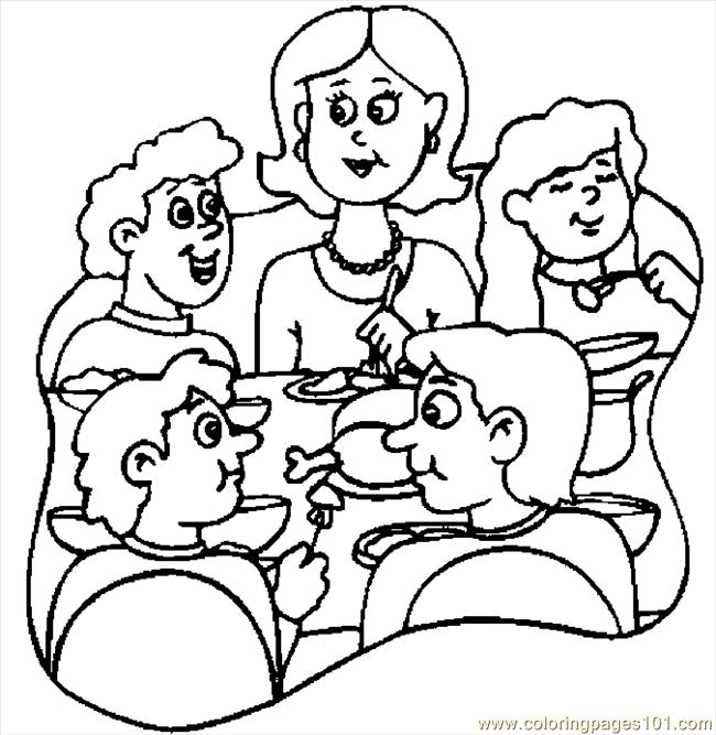 Thanksgiving Dinner 6 Coloring Page 650x667 Thanksgiving Dinner 6 Coloring Page