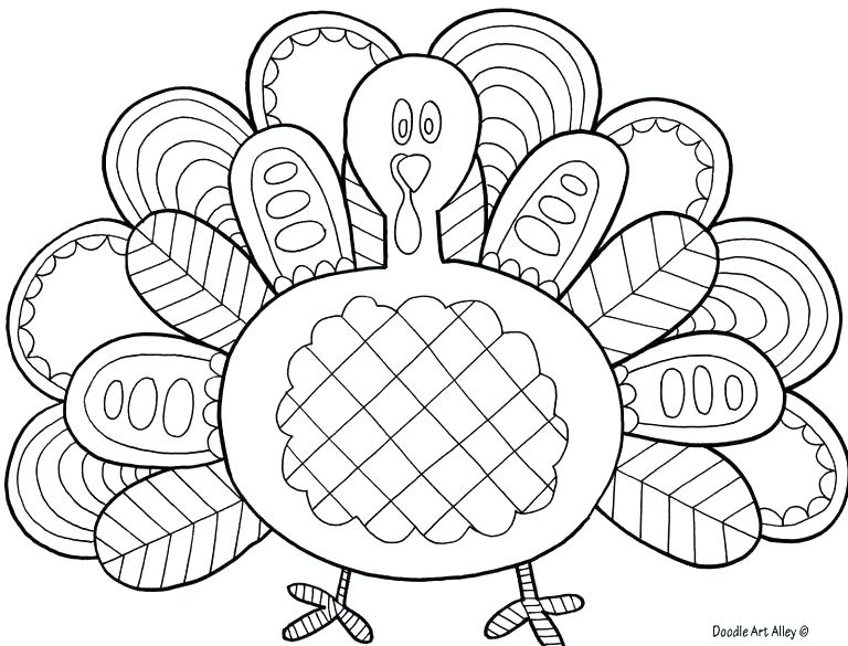 Thanksgiving Turkey Coloring Pages 768x585 Thanksgiving Turkey Coloring Pages