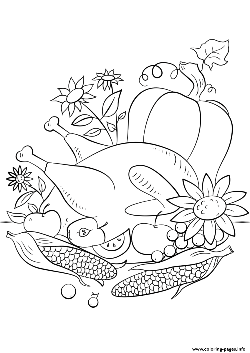 Thanksgiving Food Coloring Pages Printable 849x1200 Thanksgiving Food Coloring Pages Printable