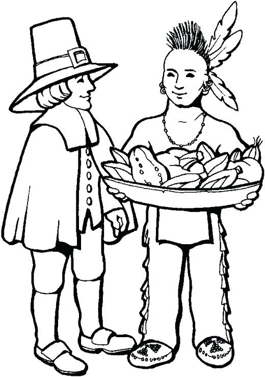 Indian Coloring Pages Printables 7 Free Thanksgiving Coloring 520x738 Indian Coloring Pages Printables 7 Free Thanksgiving Coloring