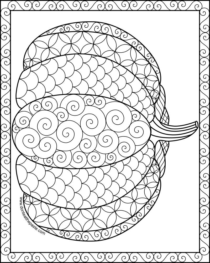 800x1000 Pumpkin To Color Thanksgiving, Craft And Adult Coloring