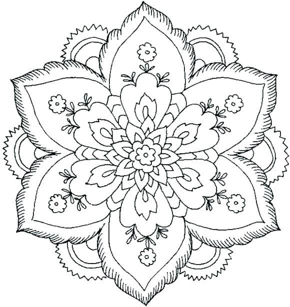 580x615 Fall Mandala Coloring Pages