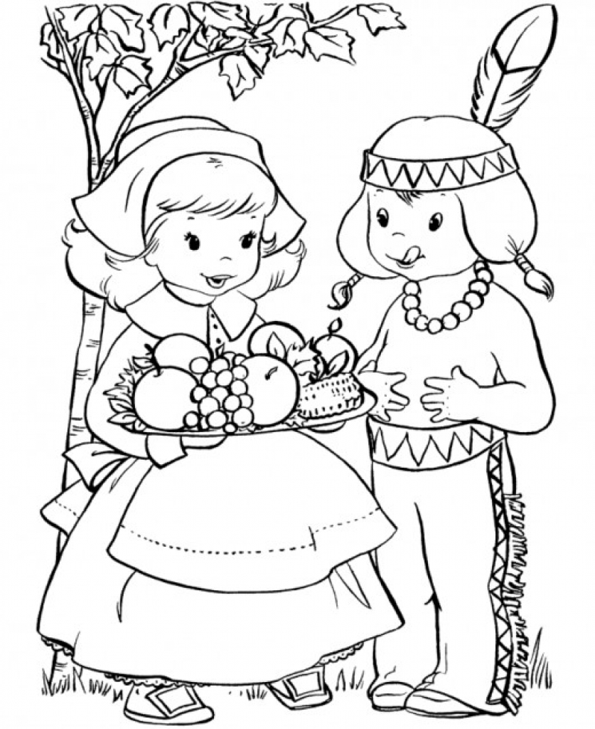 Thanksgiving Pilgrims Coloring Page 837x1024 Thanksgiving Pilgrims Coloring Page