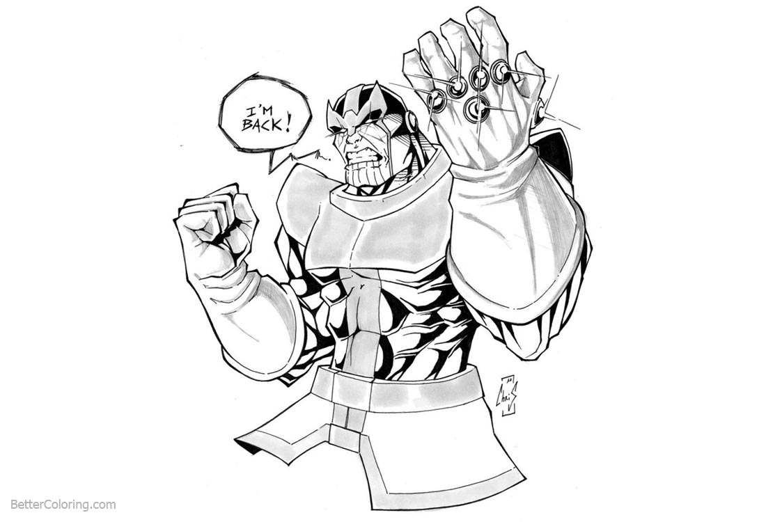 1100x750 Avengers Infinity War Coloring Pages Thanos By Spidertof