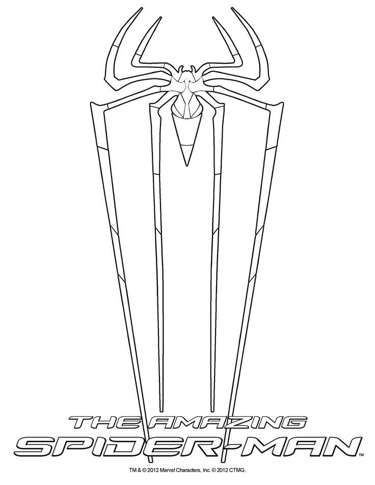 Amazing Spiderman 2 Coloring Pages The Amazing Spider Man Coloring 736x952 Amazing Spiderman 2 Coloring Pages The Amazing Spider Man Coloring