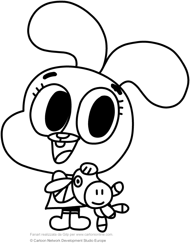 774x992 Anais Watterson (The Amazing World Of Gumball) Coloring Pages