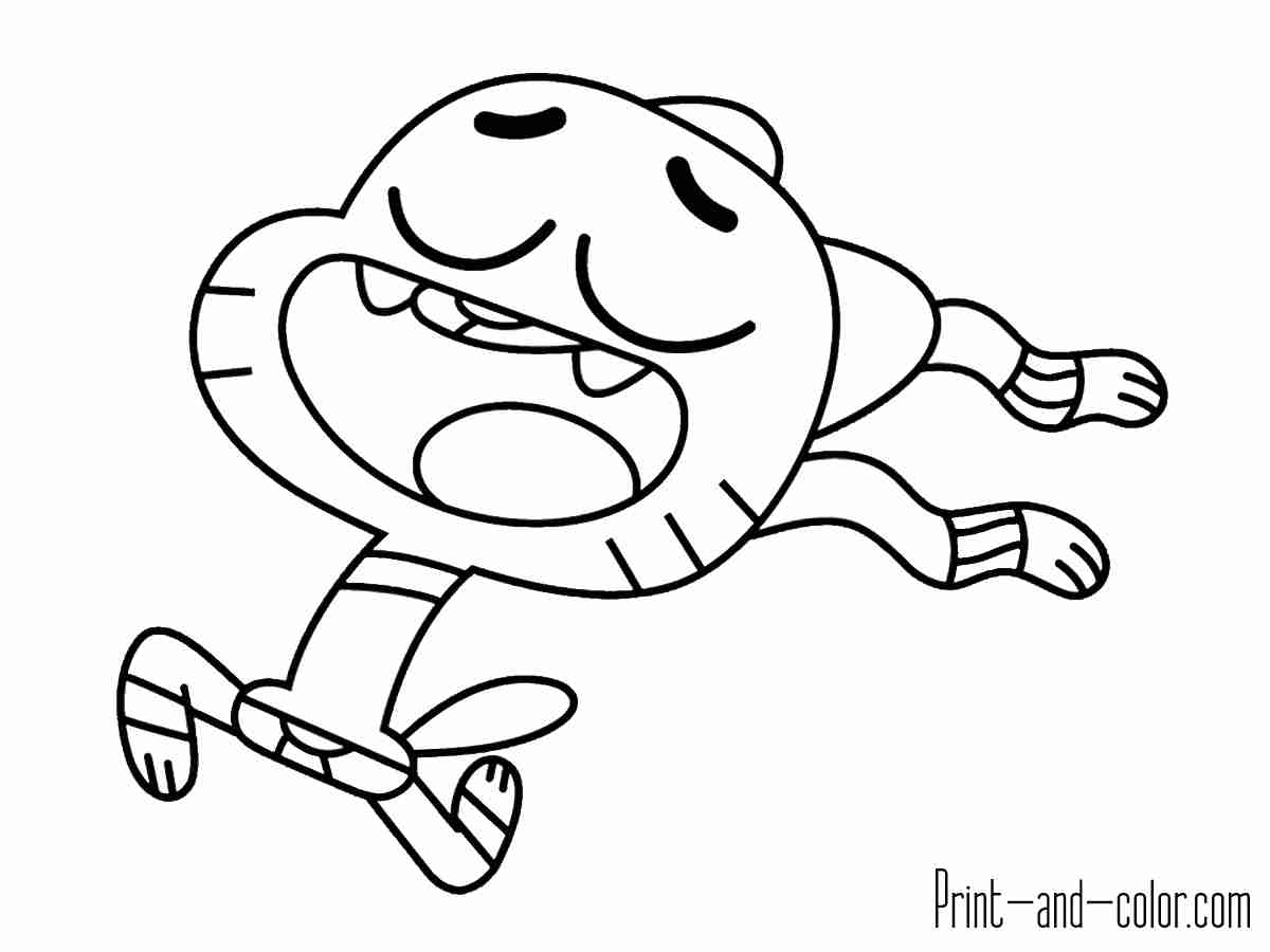 1200x900 The Amazing World Of Gumball Coloring Pages Print And Color Com