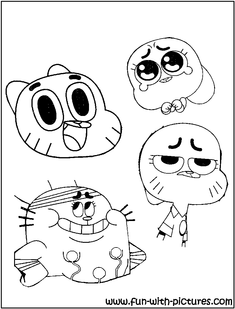 800x1050 Amazing World Gumball Coloring Pages