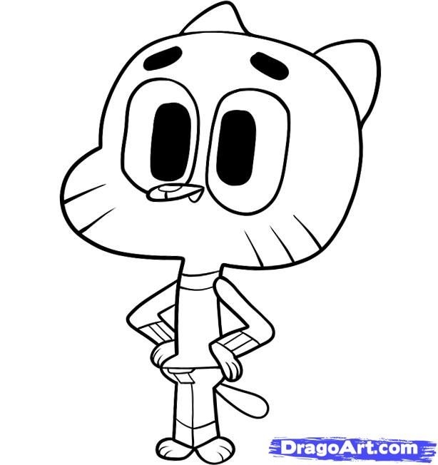 614x652 Amazing World Of Gumball Coloring Pages Amazing World Of Gumball
