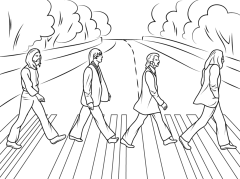 The Beatles Abbey Road Cover Photo Coloring Page Valentine's Day 480x358 The Beatles Abbey Road Cover Photo Coloring Page Valentine's Day