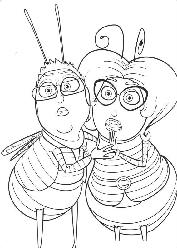 The Bee Movie Coloring Pages