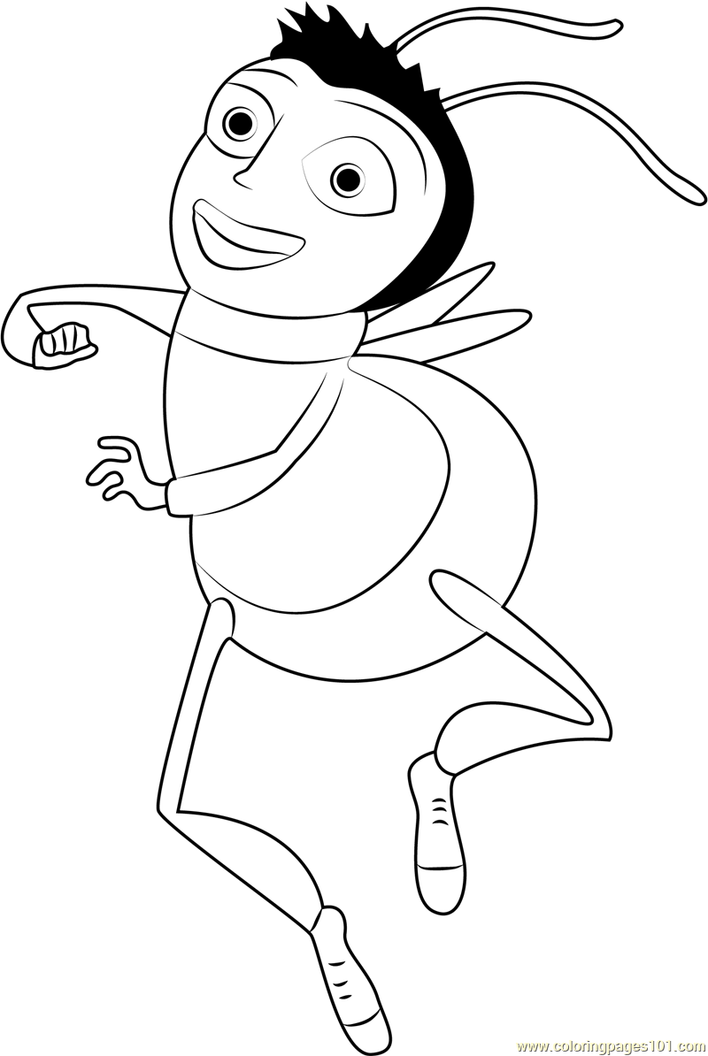 800x1194 Dancing Bee Coloring Page