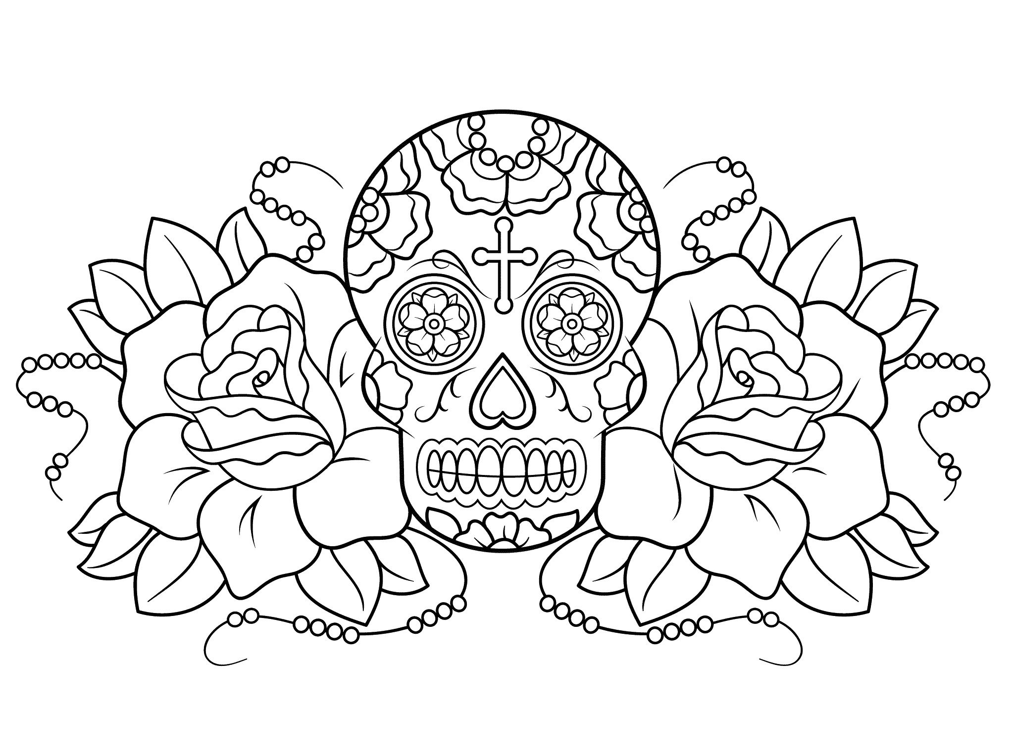 Fresh Day Of The Dead Coloring Pages For Adults Free Printable 2046x1526 Fresh Day Of The Dead Coloring Pages For Adults Free Printable