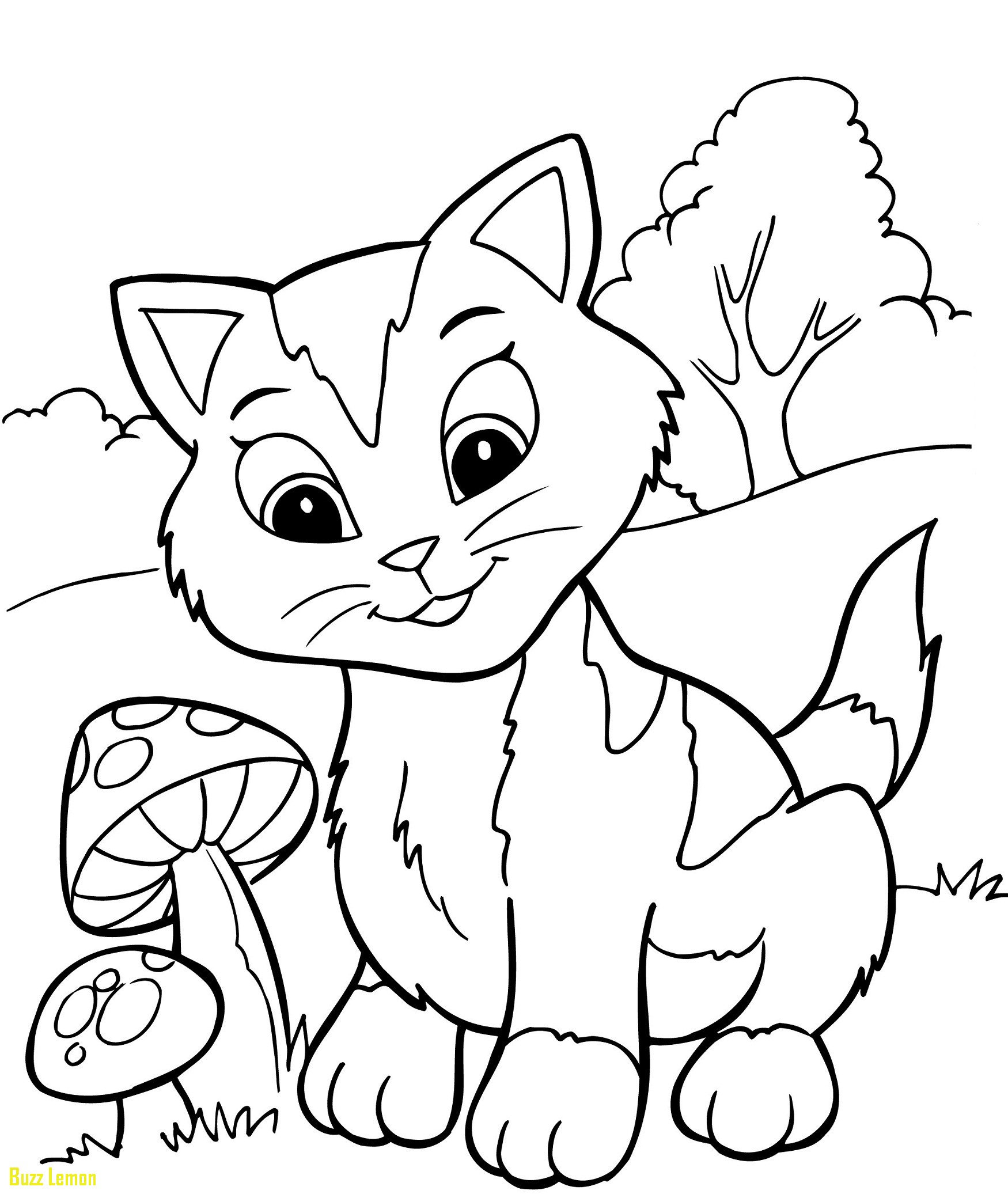 Lovely Coloring Page Kitten Buzz Coloring 1750x2080 Lovely Coloring Page Kitten Buzz Coloring