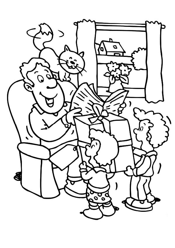 Prepare Big Gift For Best Dad In The World Coloring Pages Best 600x850 Prepare Big Gift For Best Dad In The World Coloring Pages Best