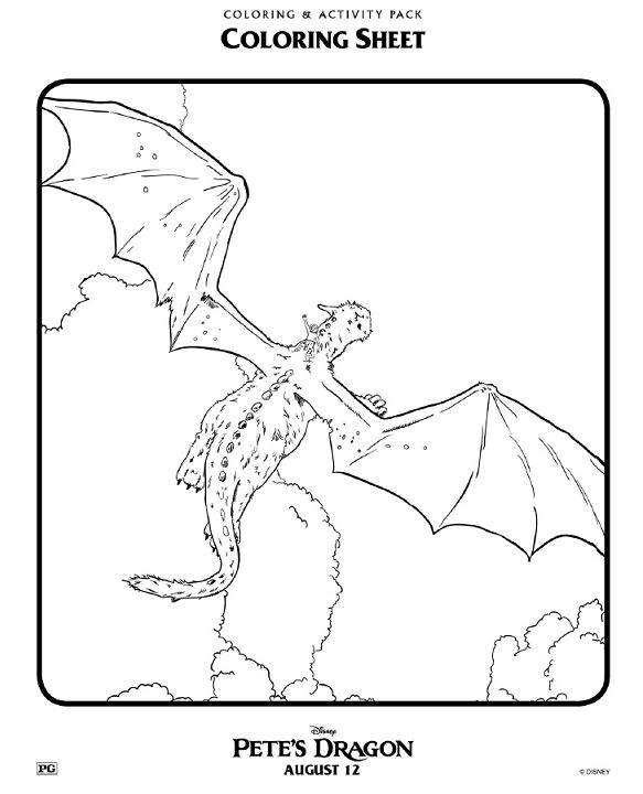 583x720 8 Best Disney Pete's Dragon Coloring Pages Disney Images