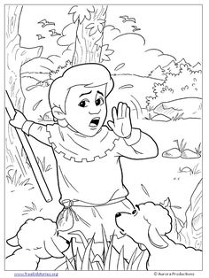 236x314 Coloring Picture Of The Boy Who Cried Wolf. See More