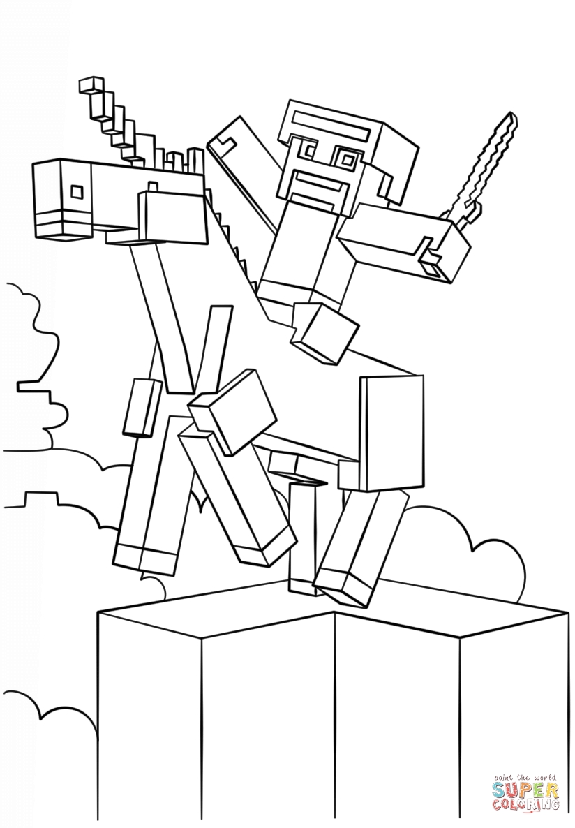 The Diamond Minecart Coloring Pages