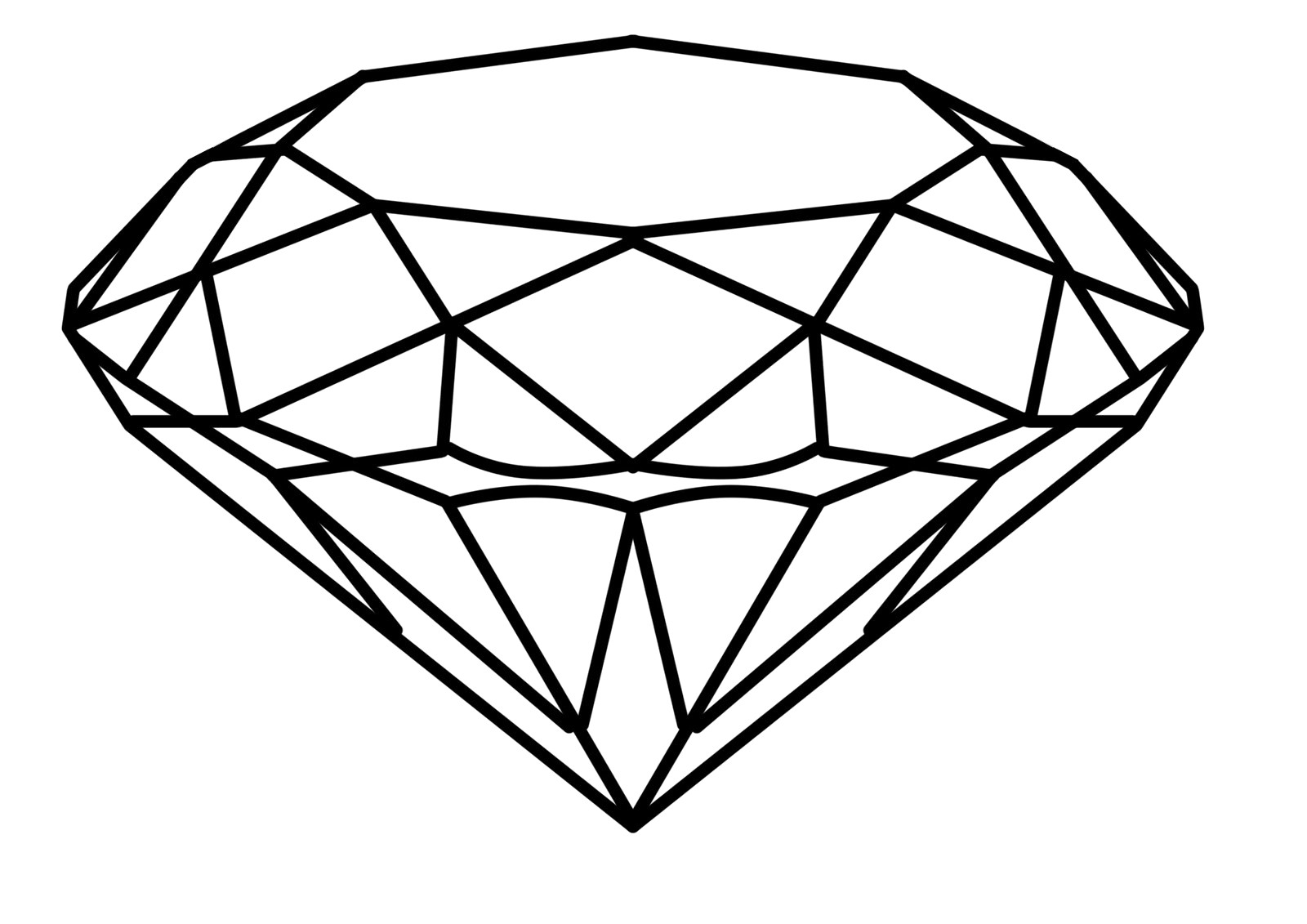 1600x1131 Approved Coloring Pages Of Diamonds Diamond Drawing Template