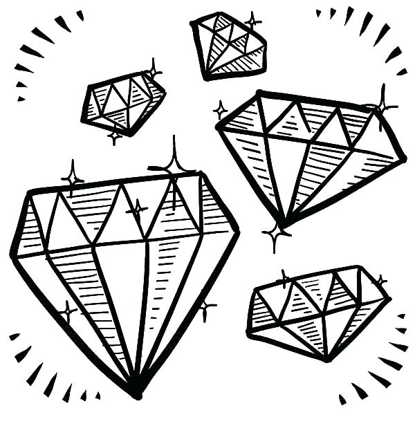 600x642 Diamond Coloring Pages Diamond Coloring Page Diamond Minecart