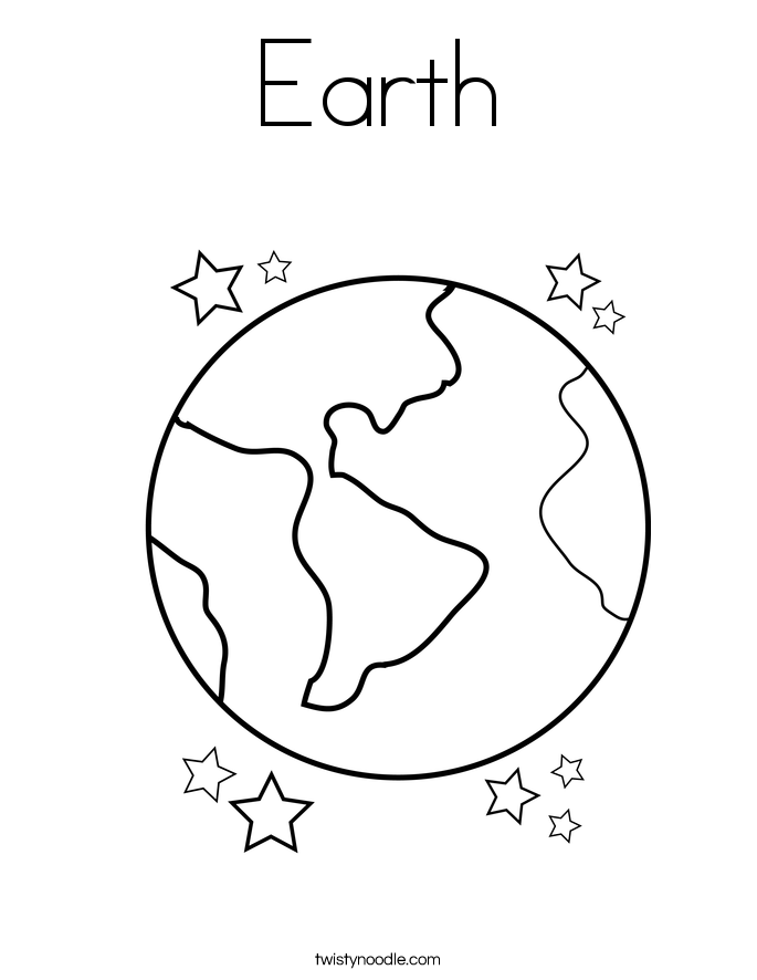 685x886 Earth Coloring Page