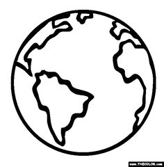 236x240 Large Earth Coloring Page Great For Earth Day Crafts Preschool