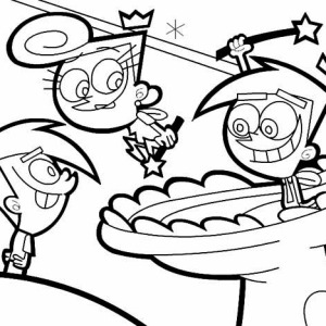300x300 Cosmo Flying In The Fairly Odd Parents Coloring Page Coloring Sun