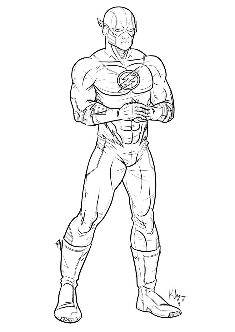 752x1063 Flash (Superheroes) Printable Coloring Pages