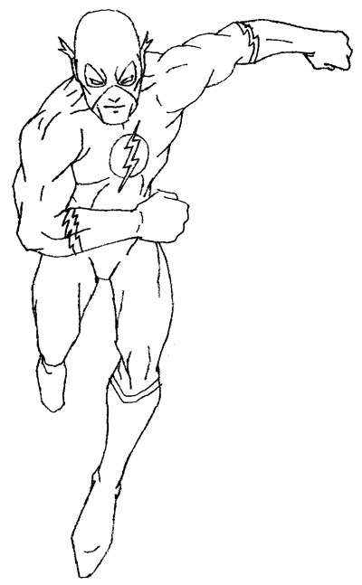 Flash Coloring Pages For Kids 400x647 Flash Coloring Pages For Kids