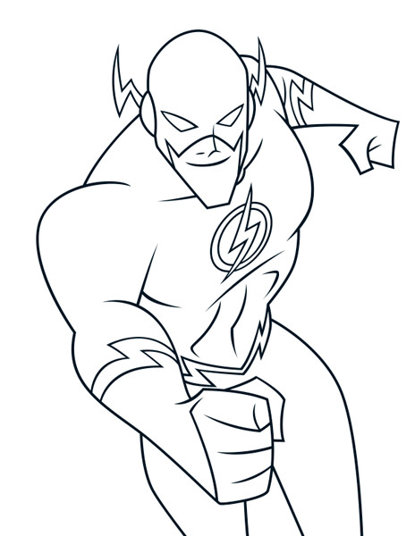 Flash Coloring Pages 464x600 Flash Coloring Pages