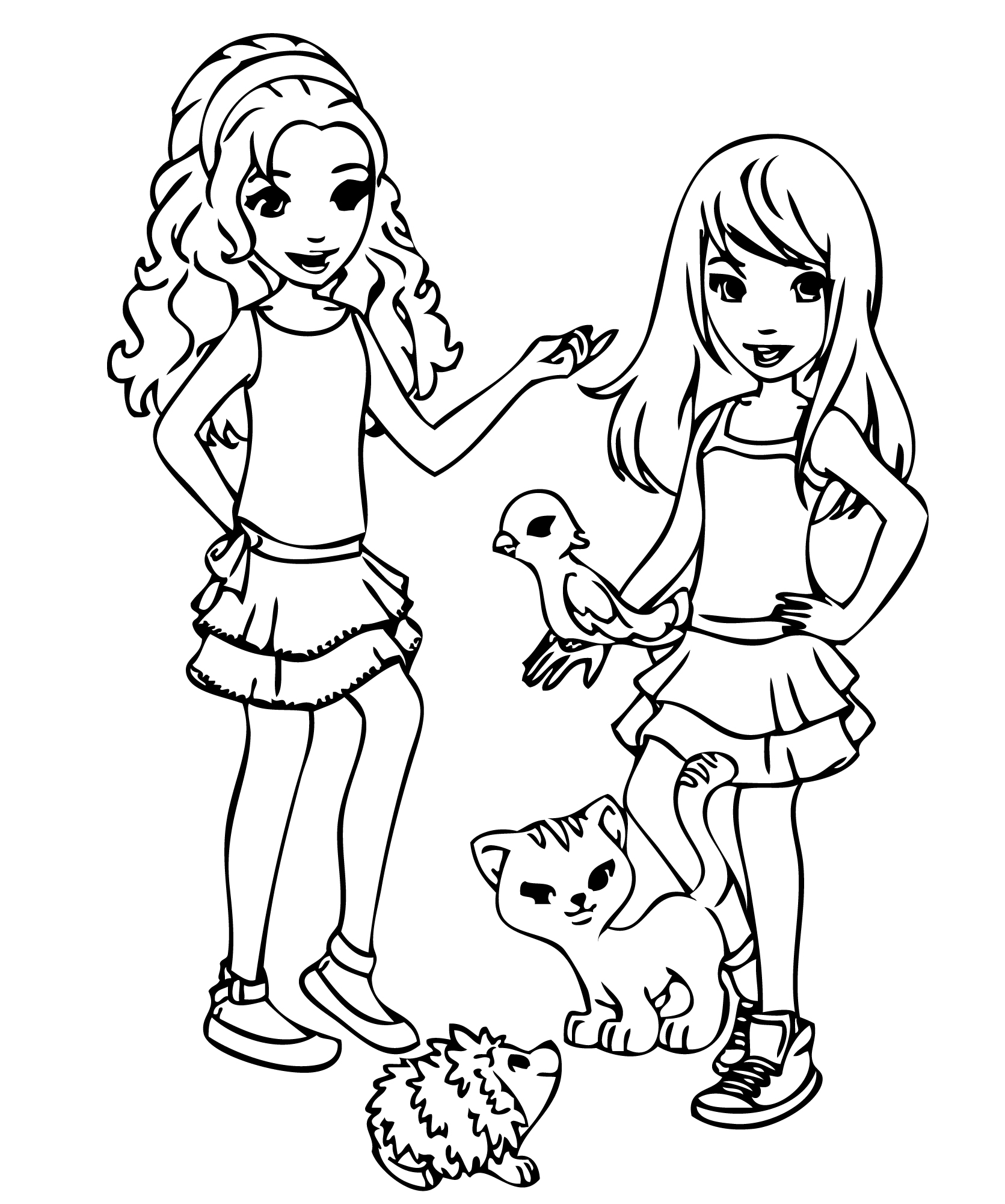 1671x2000 Friends Colouring Pages 2