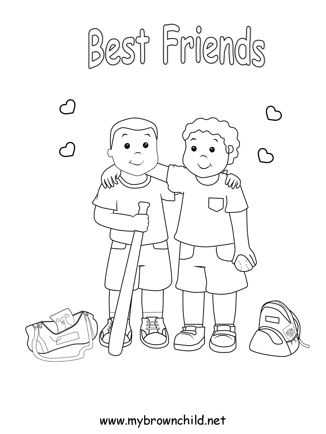 1124x1497 Friendship Coloring Pages Free 2