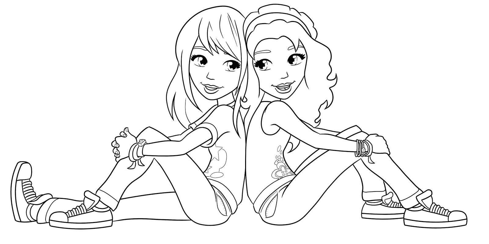 1600x800 Bff Coloring Pages With Best Friend Beach