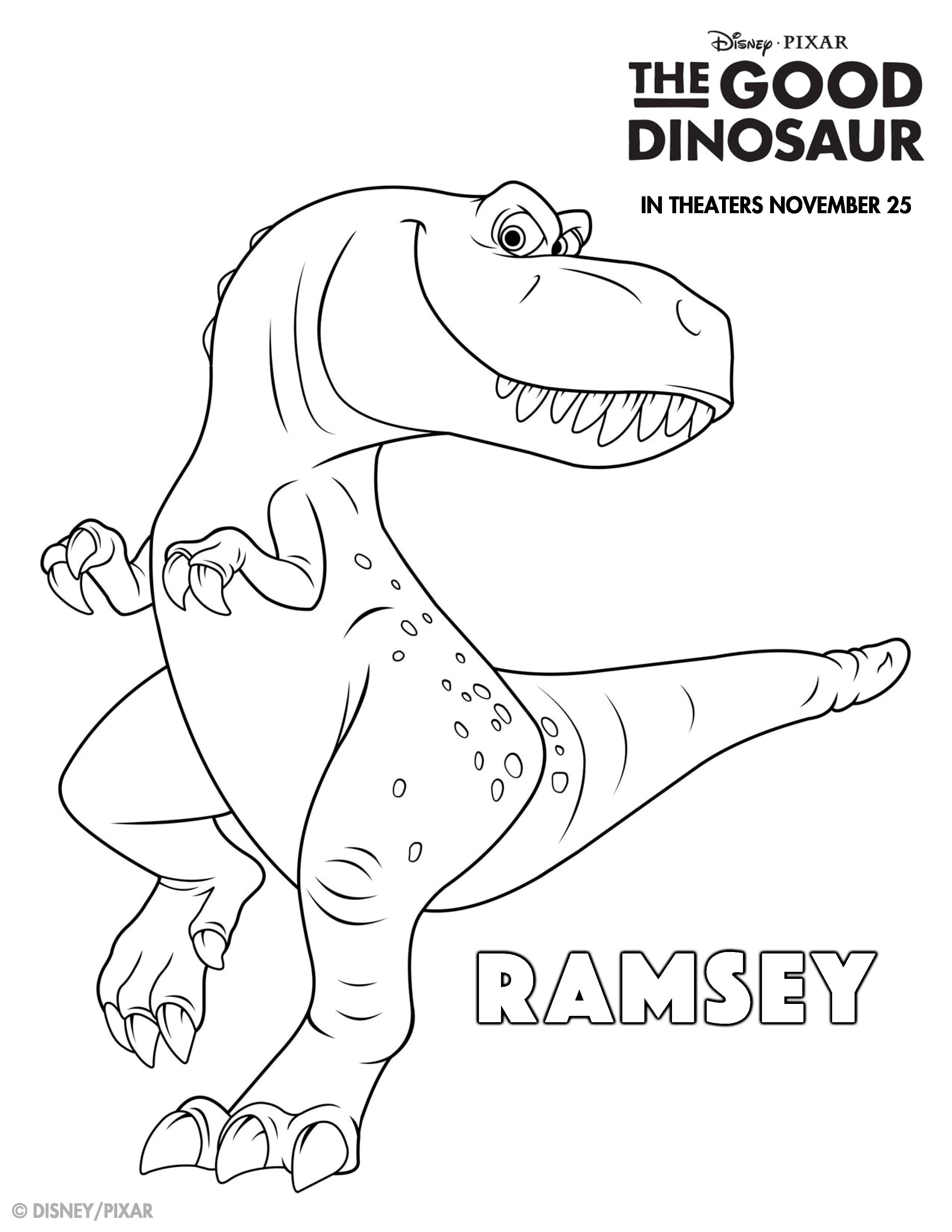 2550x3300 The Good Dinosaur Coloring Pages And Activity Sheets