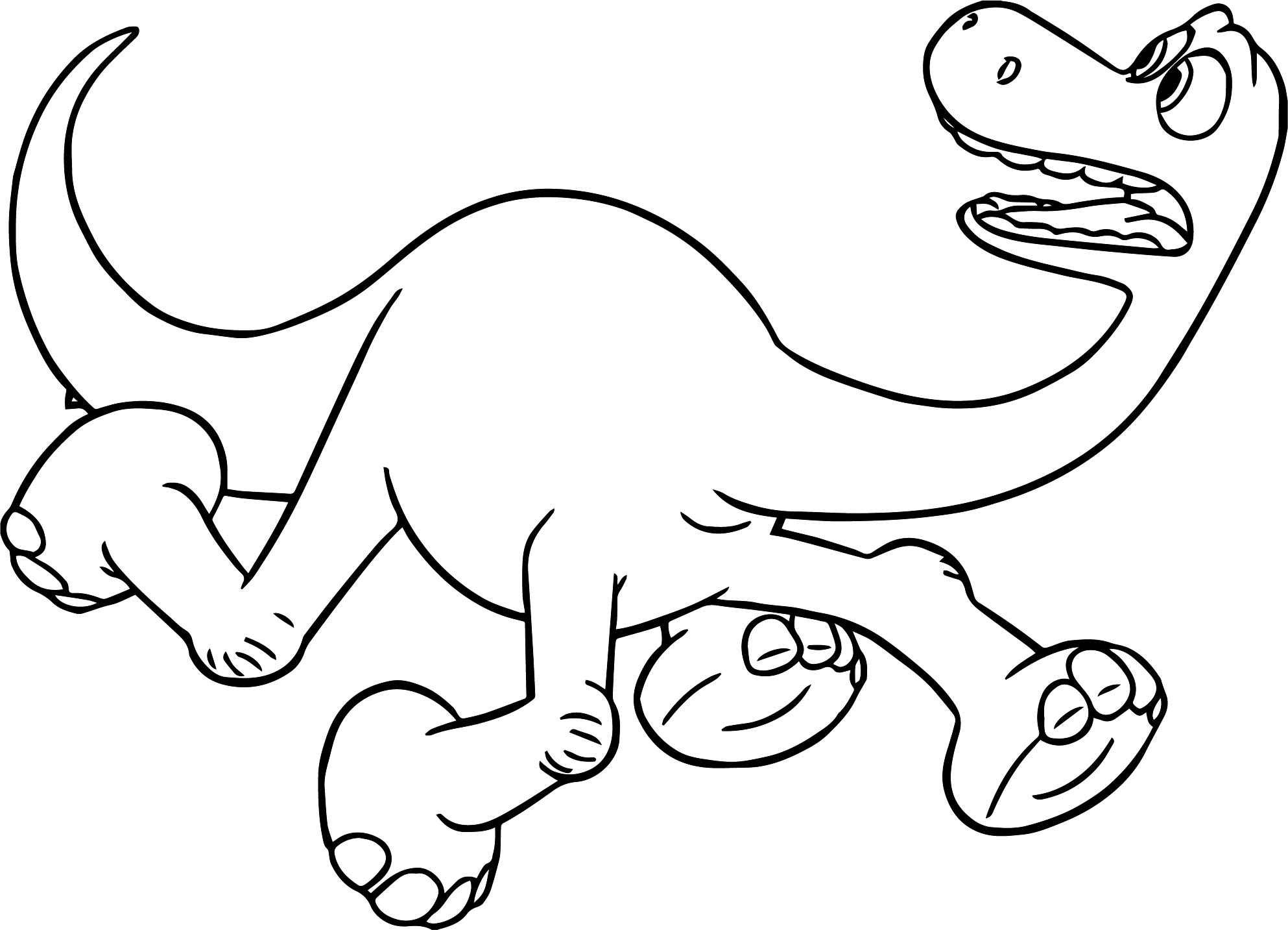 1986x1433 The Good Dinosaur Disney Arlo Scared Cartoon Coloring Pages