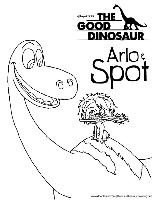 612x792 The Good Dinosaur Coloring Pages Arlo And Spot The Good