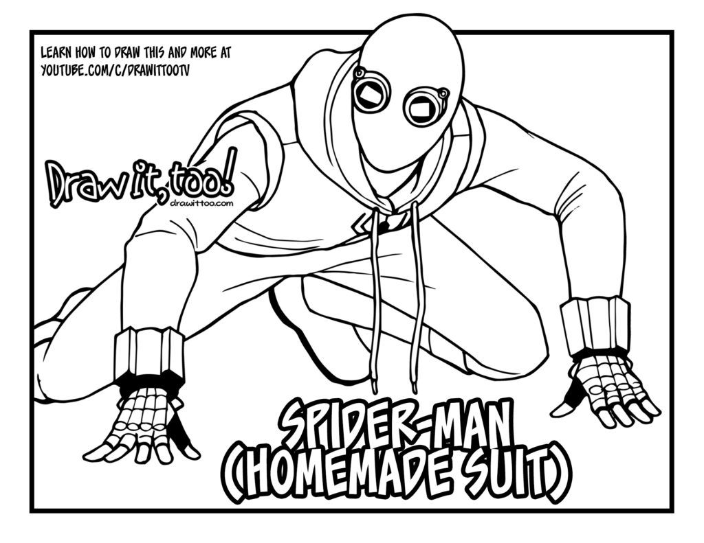 Enormous Spiderman Homecoming Coloring Pages T 1024x791 Enormous Spiderman Homecoming Coloring Pages T