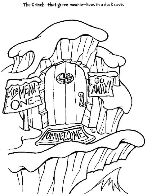 474x626 How The Grinch Stole Christmas Coloring Pages The Grinch's House