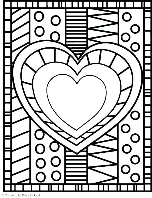 500x652 Coloring Pages Heart Heart Color Pages And Heart Coloring Page