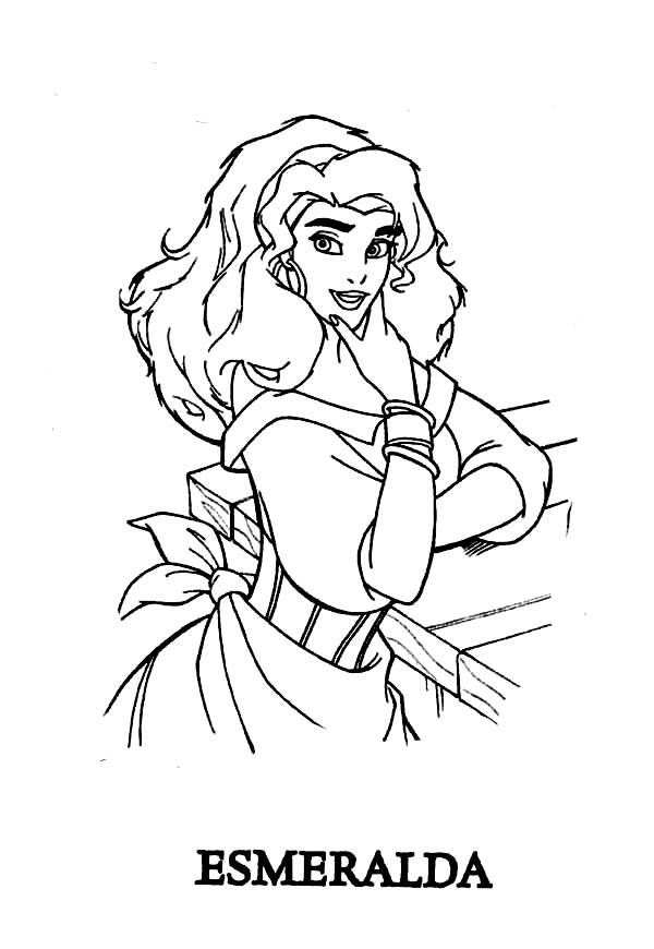 600x870 Esmeralda From The Hunchback Of Notre Dame Coloring Page