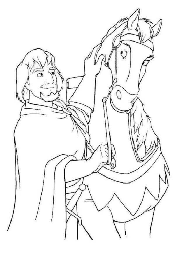 600x871 Phoebus And His Horse In The Hunchback Of Notre Dame Coloring Page