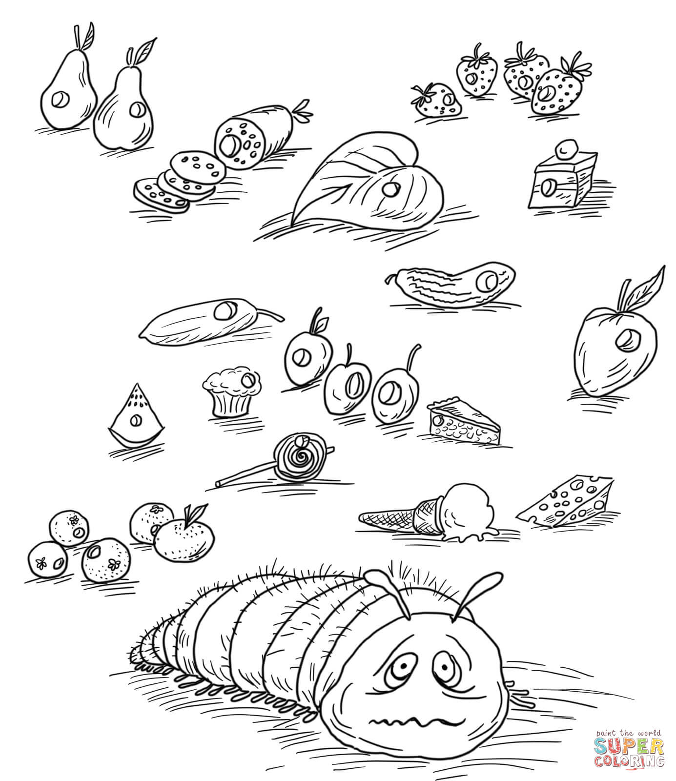 Perfect Very Hungry Caterpillar Coloring Pages Printables Top 1385x1600 Perfect Very Hungry Caterpillar Coloring Pages Printables Top